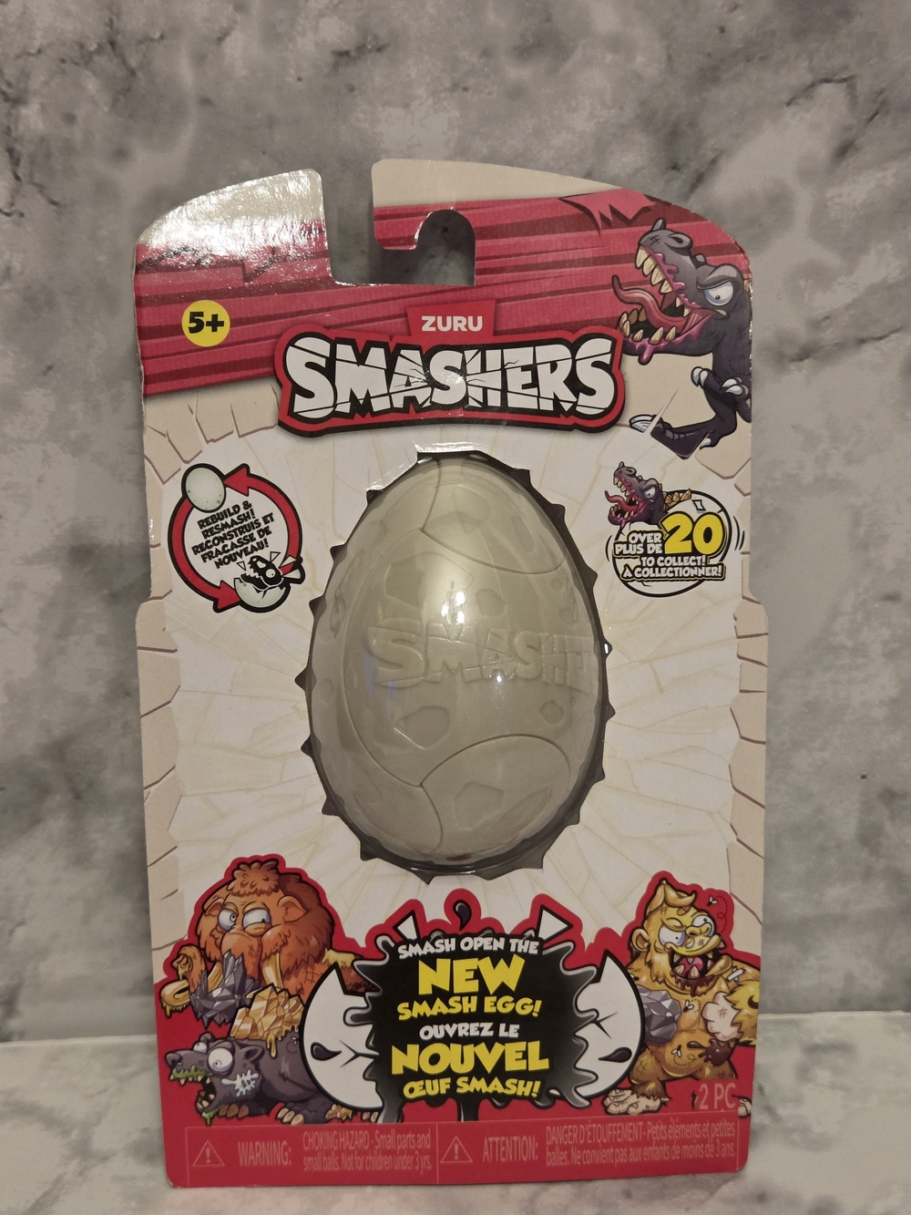 Smashers Dino Smash Egg Kids Toy – White - 2 Pieces